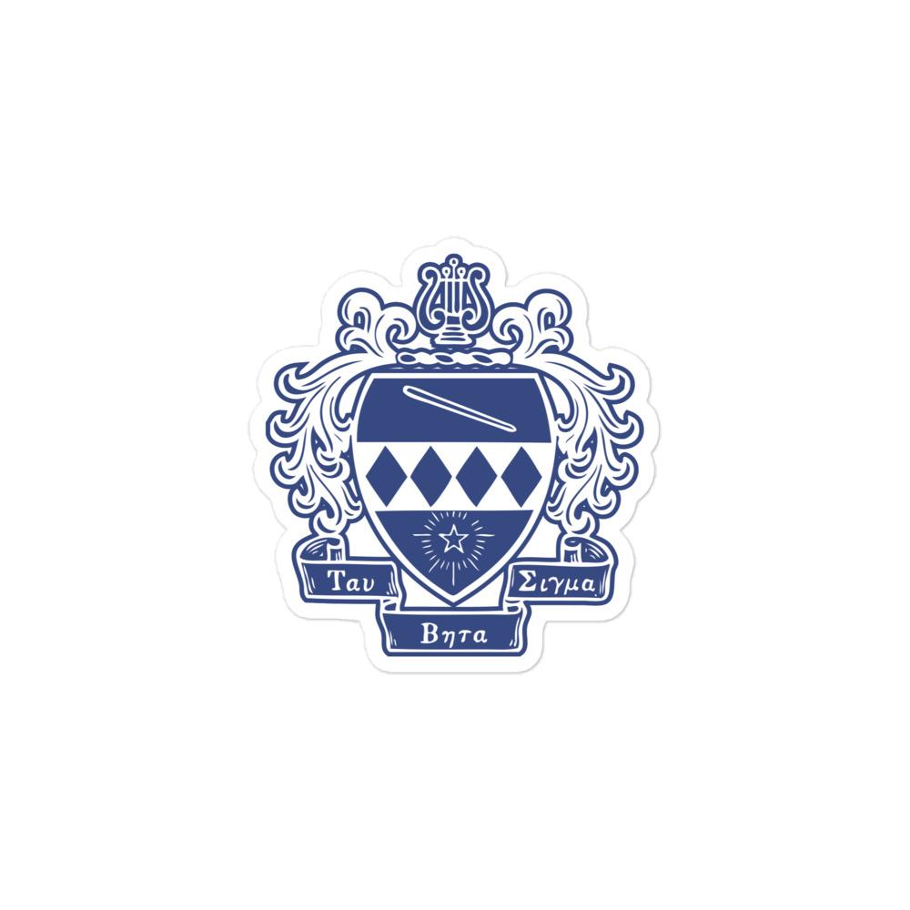 Tau Beta Sigma Blue & White Crest Sticker