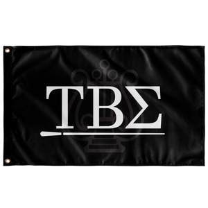 Tau Beta Sigma Logomark Flag - White & Black