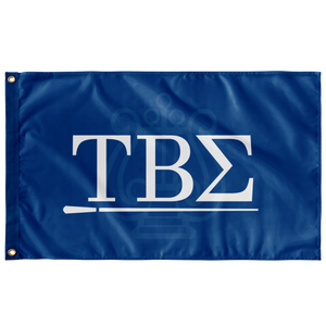 Tau Beta Sigma Logomark Flag - White & Blue