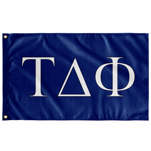 Tau Delta Phi Fraternity Flag - Royal, White & Dark Indigo