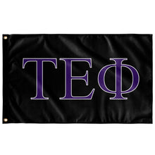 Load image into Gallery viewer, Tau Epsilon Phi Fraternity Flag - Black, Purple &amp; White