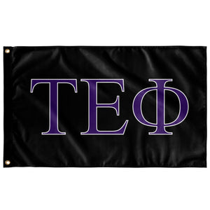 Tau Epsilon Phi Fraternity Flag - Black, Purple & White