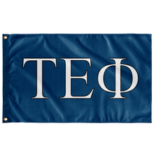 Load image into Gallery viewer, Tau Epsilon Phi Fraternity  Flag - Colonial Blue, White &amp; Black