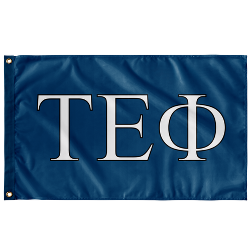 Tau Epsilon Phi Fraternity  Flag - Colonial Blue, White & Black