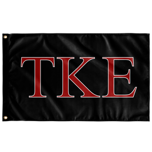 Tau Kappa Epsilon Fraternity Flag - Black, Red, & White