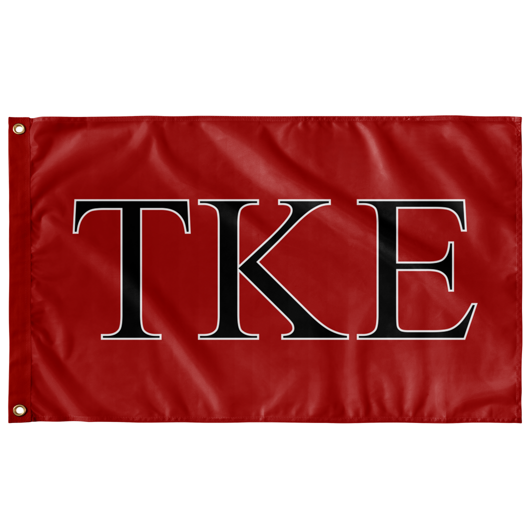 Tau Kappa Epsilon Fraternity Flag - Red, Black & White