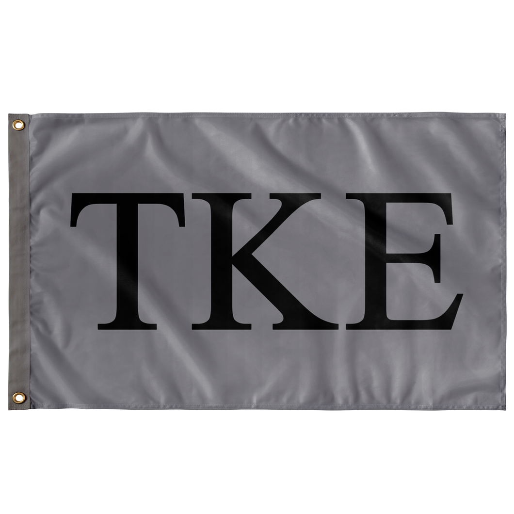 Tau Kappa Epsilon Fraternity Flag - Gray & Black