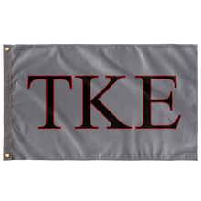 Load image into Gallery viewer, Tau Kappa Epsilon Fraternity Flag - Gray, Black &amp; Red