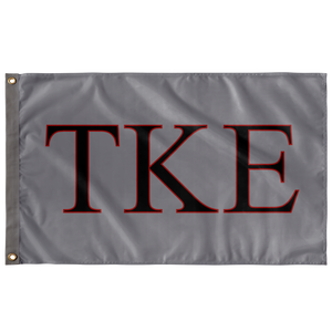 Tau Kappa Epsilon Fraternity Flag - Gray, Black & Red