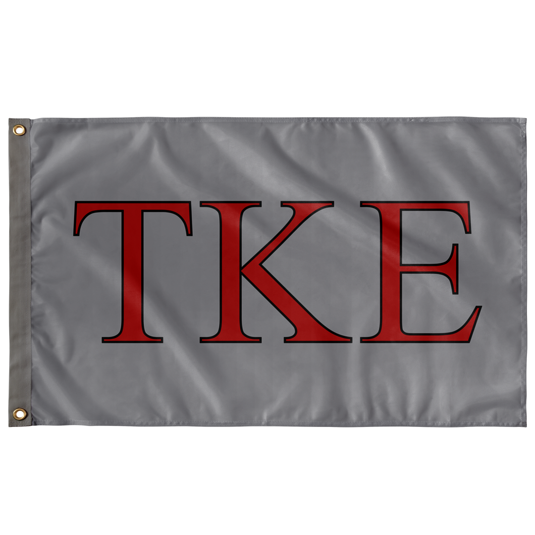 Tau Kappa Epsilon Fraternity Flag - Gray, Red & Black
