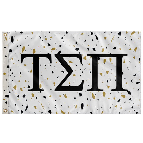 Tau Sigma Pi Terrazzo Gold Sorority Flag