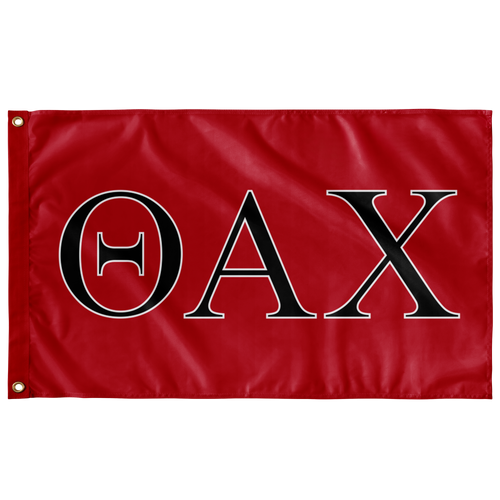 Theta Alpha Chi Fraternity Flag - Red, Black & White