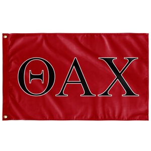 Theta Alpha Chi Fraternity Flag - Red, Black & White