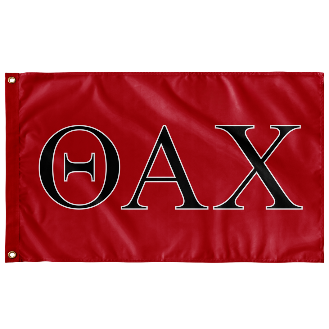 Theta Alpha Chi Fraternity Flag - Red, Black & White