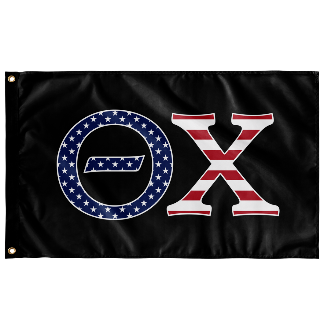 Theta Chi USA Flag - Black