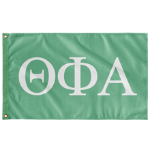 Load image into Gallery viewer, Theta Phi Alpha Sorority Flag - Seaglass &amp; White