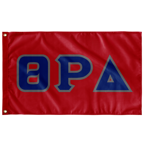 Theta Rho Delta Greek Block Flag - Red, Royal & Silver