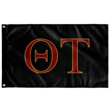 Load image into Gallery viewer, Theta Tau Fraternity Flag - Black, Dark Red &amp; Yellow