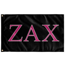 Load image into Gallery viewer, Zeta Alpha Chi Sorority Flag - Black, Barbie Pink &amp; White
