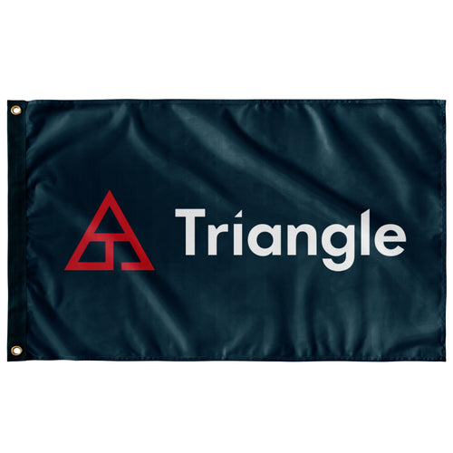 Triangle Flag - Navy, Cherry & White
