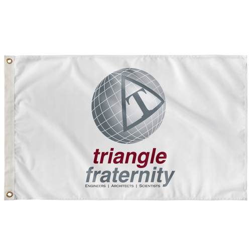 Triangle Vertical Stacked Logo Fraternity Flag