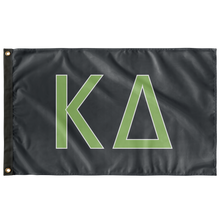 Load image into Gallery viewer, Kappa Delta Sorority Flag - Charcoal, Light Olive &amp; White