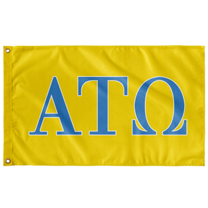 Alpha Tau Omega Fraternity Flag - Yellow, Blue & White