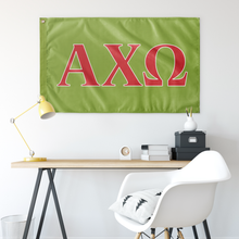 Load image into Gallery viewer, Alpha Chi Omega Sorority Flag - Greencastle, Scarlet &amp; White