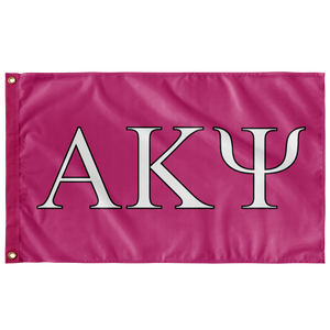 Alpha Kappa Psi Greek Flag - Barbie Pink, White & Black