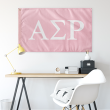 Load image into Gallery viewer, Alpha Sigma Rho Sorority Flag - Pink &amp; White
