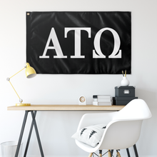 Load image into Gallery viewer, Alpha Tau Omega Fraternity Flag - Black &amp; White
