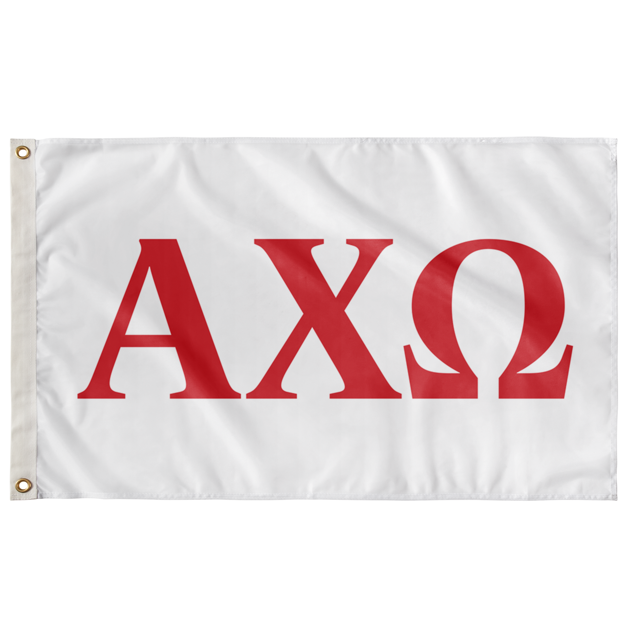 Alpha Chi Omega Sorority Flag White Scarlet