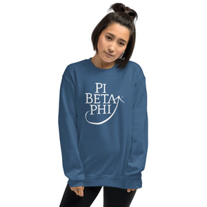 Pi Beta Phi Sorority Logo Sweatshirt - White