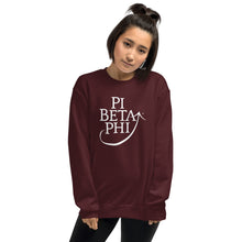 Load image into Gallery viewer, Pi Beta Phi Sorority Logo Sweatshirt - White