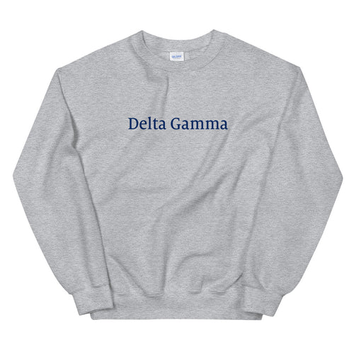 Delta Gamma Navy Wordmark Sweatshirt