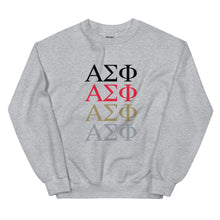 Load image into Gallery viewer, Alpha Sigma Phi Stacked Letter Sweatshirt