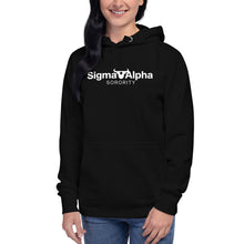 Load image into Gallery viewer, Sigma Alpha Premium Unisex Hoodie With White Logo