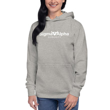 Load image into Gallery viewer, Sigma Alpha Premium Unisex Hoodie With White Logo