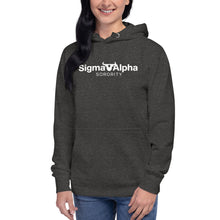 Load image into Gallery viewer, Sigma Alpha Premium Unisex Hoodie With White Logo