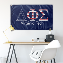 Load image into Gallery viewer, Delta Phi Sigma USA Flag Virgina Tech - Blue