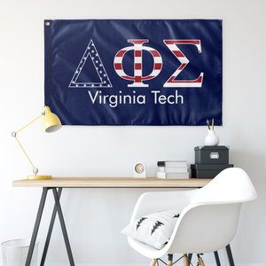 Delta Phi Sigma USA Flag Virgina Tech - Blue