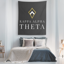 Load image into Gallery viewer, Kappa Alpha Theta Vertical Tapestry - Black