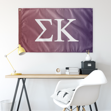 Load image into Gallery viewer, Sigma Kappa Sorority Flag - Gradient &amp; White