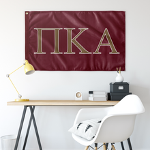 Load image into Gallery viewer, Pi Kappa Alpha Fraternity Flag - Garnet, Gold &amp; White