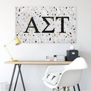 Alpha Sigma Tau Terrazzo Gold Sorority Flag