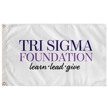 Load image into Gallery viewer, Tri Sigma Foundation Flag - White