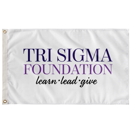 Tri Sigma Foundation Flag - White