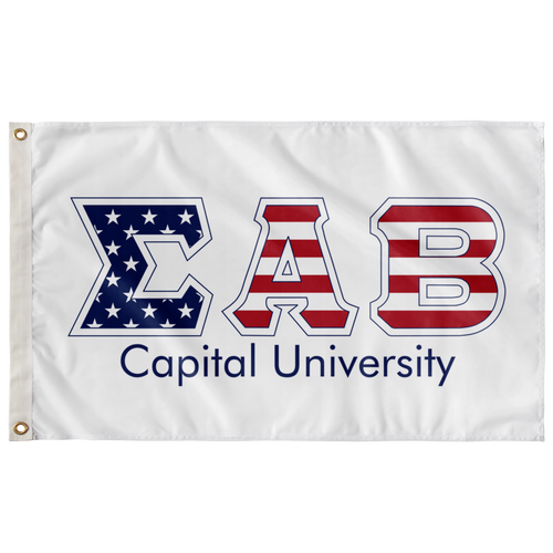 Sigma Alpha Beta Capital University Stars and Stripes Flag