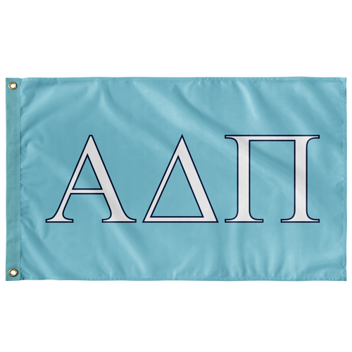 Alpha Delta Pi Sorority Flag - Aqua, White & Navy