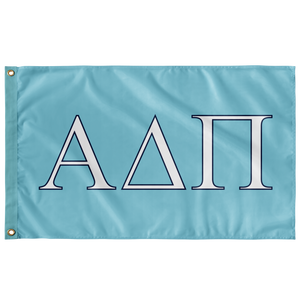 Alpha Delta Pi Sorority Flag - Aqua, White & Navy